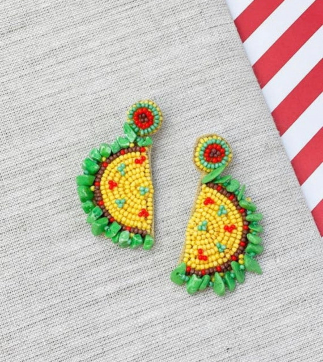 Taco Beaded Earrings